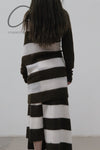 SWAYING/KNIT Mohair Striped Skirt SW212XZ01